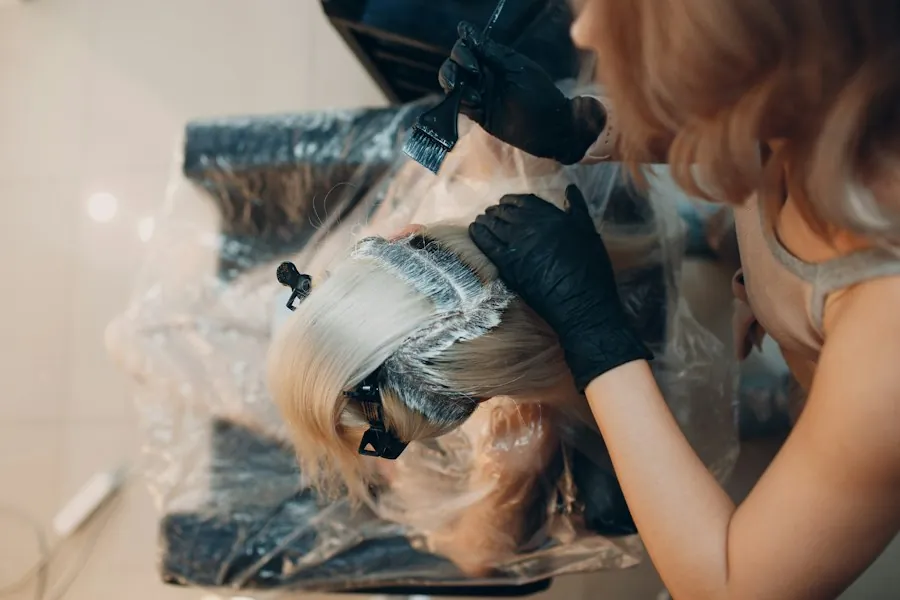 Colour being applied with a brush